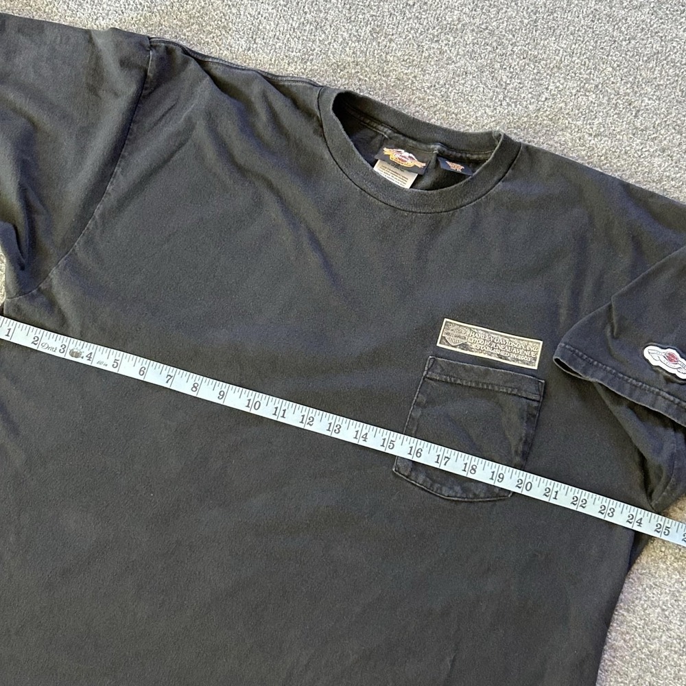 Vintage Harley-Davidson Shirt Mens XL Black Pocket 100th Anniversary Graphic USA - Picture 8 of 11